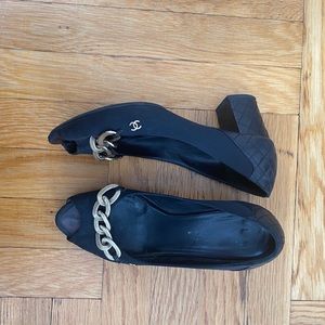 Chanel Peep Toe Heels